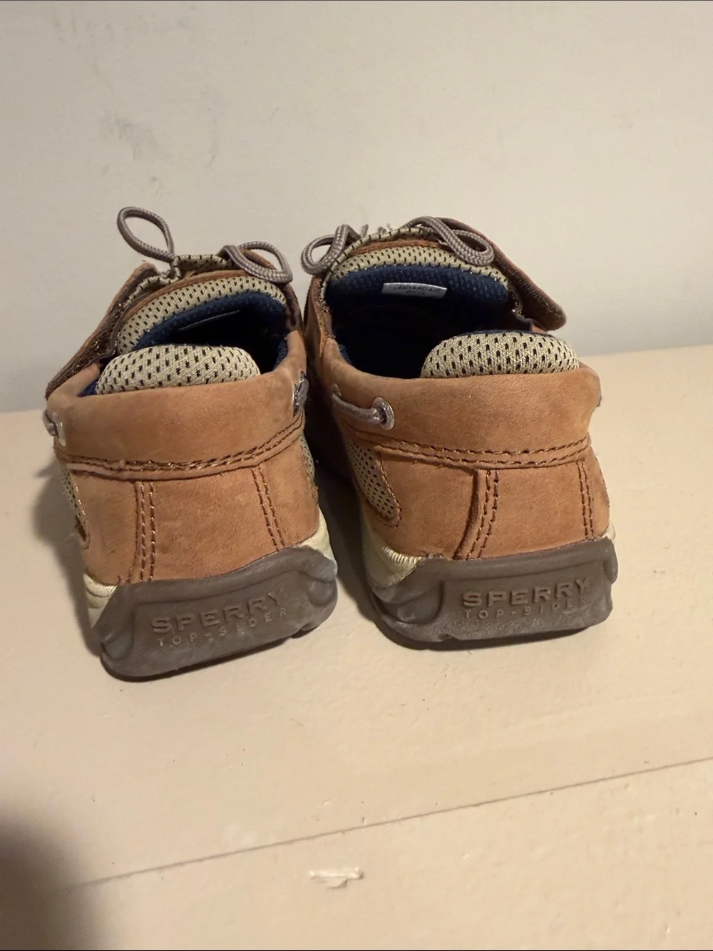 Sperry Tan Suede Kids Boat Shoes